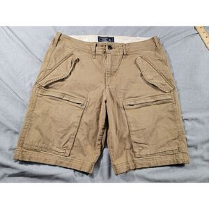 Abercrombie Fitch Thick‎ heavy Cargo Shorts men's sz 33, secured pockets
